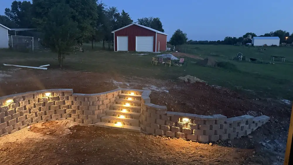 Retaining Walls & Steps, one of our jobs